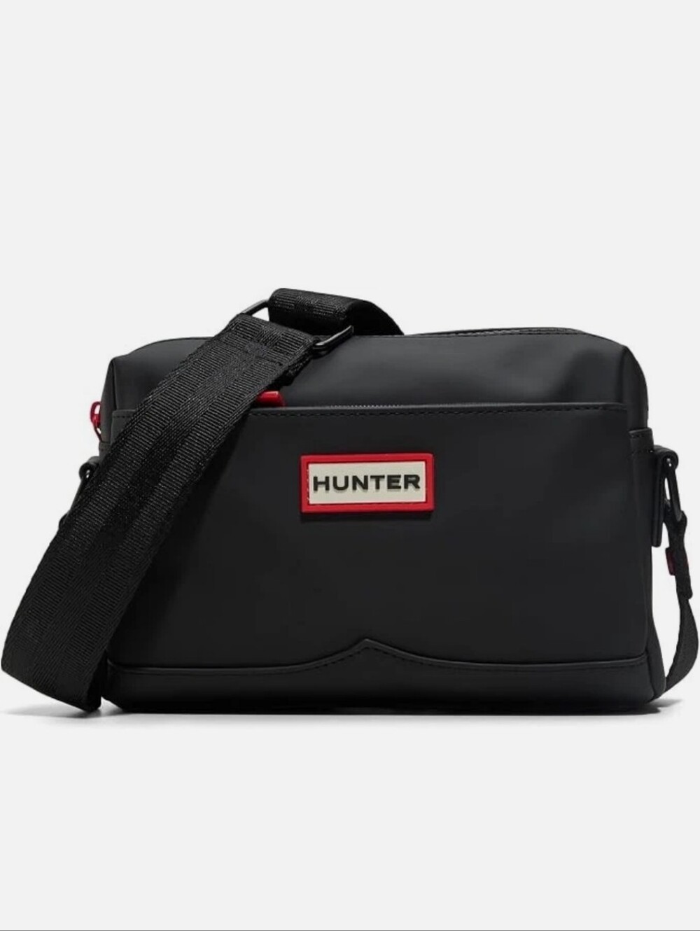 Hunter Black Belt Bag with Red Accents